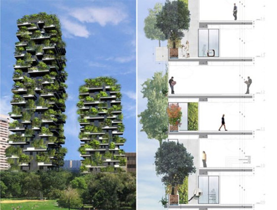 De stad van de toekomst: groene wanden en vertical farming.